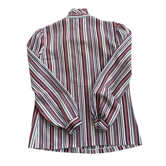 Vintage Striped Ruffle Collar Striped Blouse - Picture 5 of 6